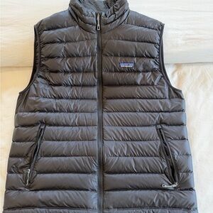 Men’s Patagonia Black Down Vest, Size Large.